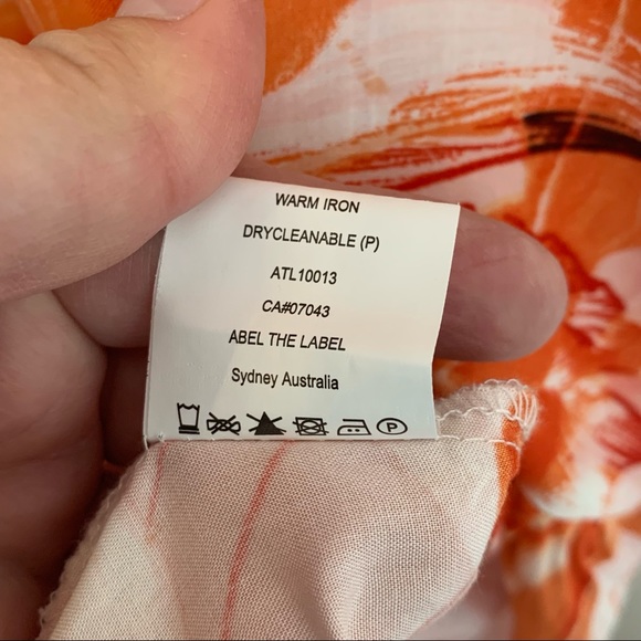 Abel the Label Peach Floral High Low dress size s - Picture 7 of 11